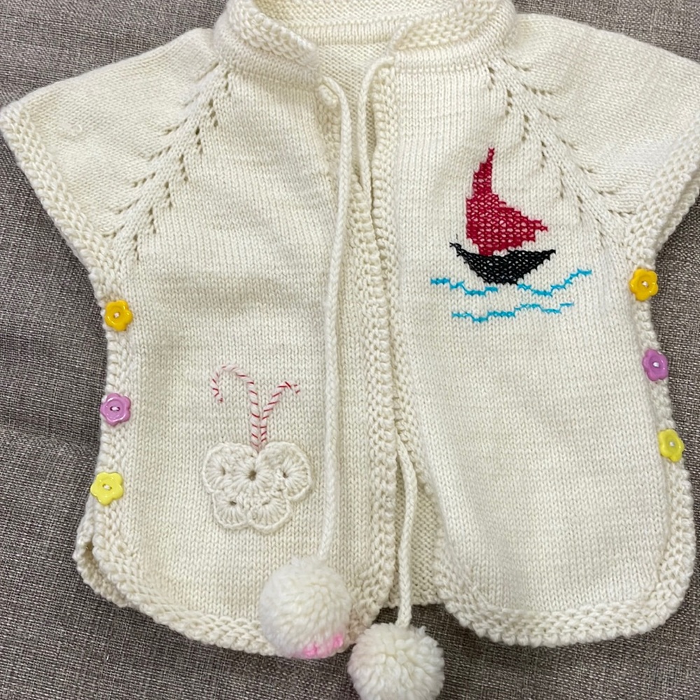 Handmade embroidered sweater vest